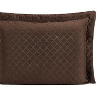 Porta Travesseiro Com Debrum Requinte Liso 01 Peça - Marrom - 3