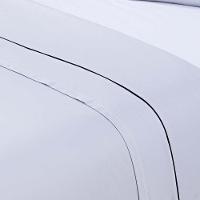 Jogo De Cama Lençol 100% Algodão Percal 150 Fios Casal Gran Moratta 4 Peças - Branco E Cinza - 6