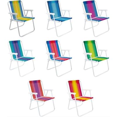 Cadeira Mor De Praia Alta De Ferro 2002 Escolha De Cores Indisponível Cores Diversas