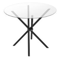 Conjunto Mesa Ciplafe Slim 90cm 4 Cadeiras Preto Com Bege - 2