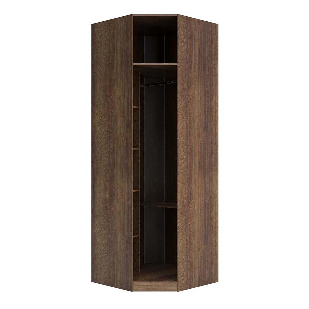 Guarda Roupa Canto Diagonal 83,8cm Nogueira Dourado - 5