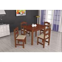 Mesa Arauna Com 4 Cadeiras Primavera Amendoa/Bege - 1