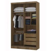 Modulo De Guarda Roupa Paris 2 Portas De Correr 3 Gavetas Avela/cinammon - 3