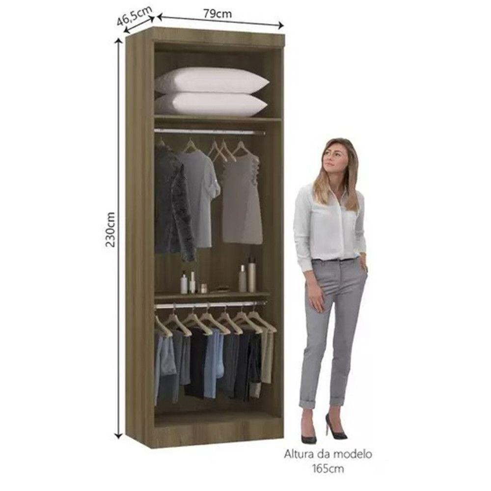 Módulo Guarda Roupa Eucamoveis Paris 2 Portas Avela/cinammon - 3