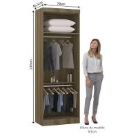 Módulo Guarda Roupa Eucamoveis Paris 2 Portas Avela/cinammon - 3