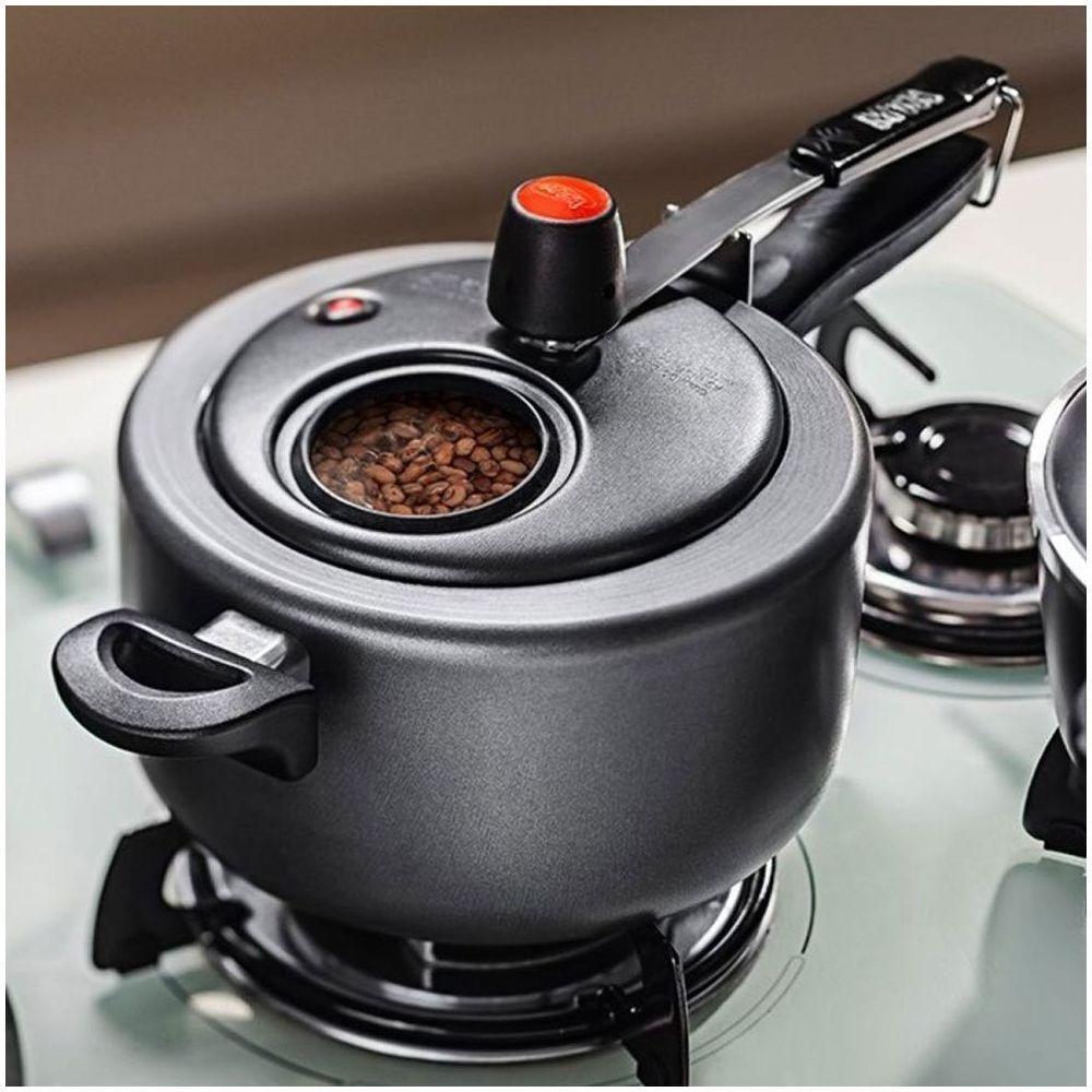 Panela De Pressão Mta 4,5 Litros Antiaderente Com Visor 6000 Grafite - 4