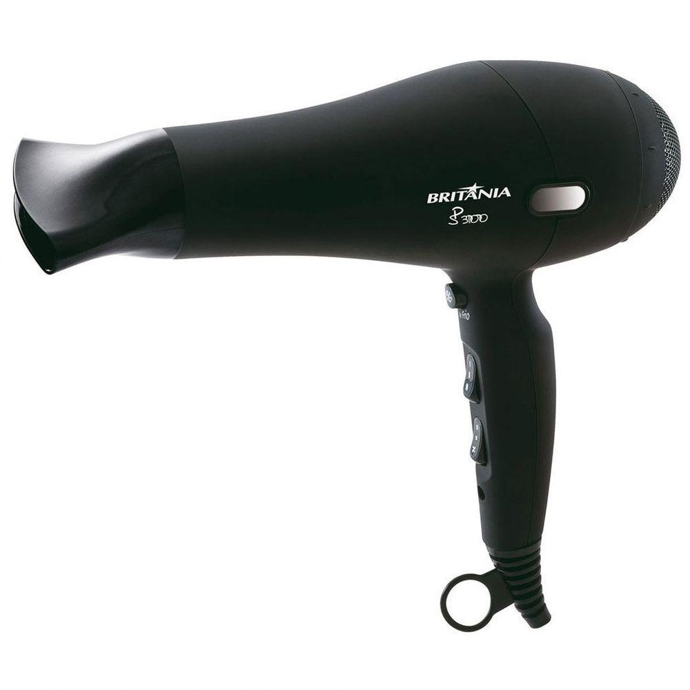 Secador De Cabelos Britânia Com 1800w Preto 110v - 1
