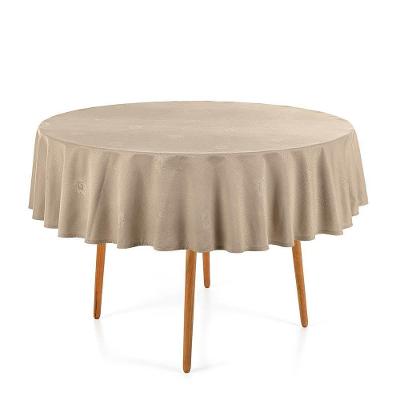 Toalha De Mesa Redonda Karsten 6 Lugares Celebra Desirée Taupe