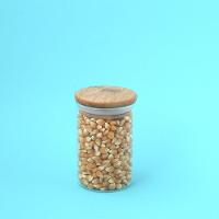 Pote De Vidro Com Tampa De Bambu Oikos 250ml Hermético Redondo - 2