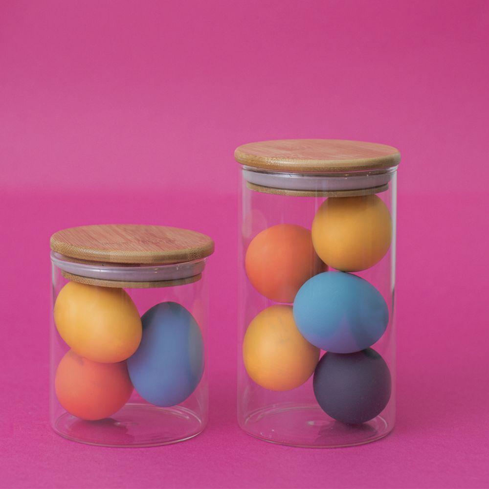 Pote De Vidro Com Tampa De Bambu Oikos 1,1l Hermético Redondo - 5