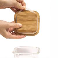 Pote De Vidro Com Tampa De Bambu Oikos 320ml Hermético - 5