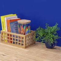 Pote De Vidro Com Tampa De Bambu Oikos 1,9l Hermético Quadrado - 2