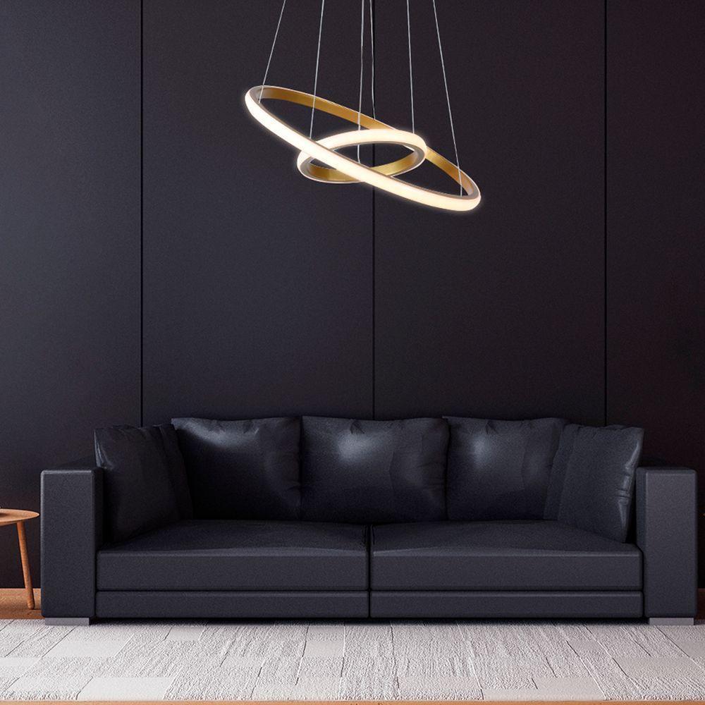 Lustre Pendente Taschibra Design Montreal 25w Led 40cm Luz Quente 3000k Bivolt Ouro - 2