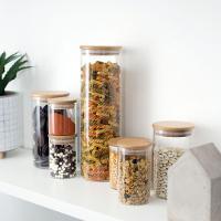 Pote De Vidro Com Tampa De Bambu Oikos 1,6l Hermético Redondo - 3