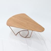 Mesa De Centro Gota Madeira Amendoa Base Metal Cobre Nacc Amendoa Cobre - 8