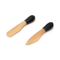 Conjunto 2 Utensílios De Bambu Oikos Para Antepasto Preto - 1