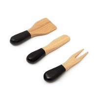Conjunto 3 Utensílios De Bambu Oikos Para Antepasto E Queijos Preto - 1