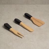 Conjunto 3 Utensílios De Bambu Oikos Para Antepasto E Queijos Preto - 2