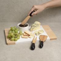 Conjunto 3 Utensílios De Bambu Oikos Para Antepasto E Queijos Preto - 3