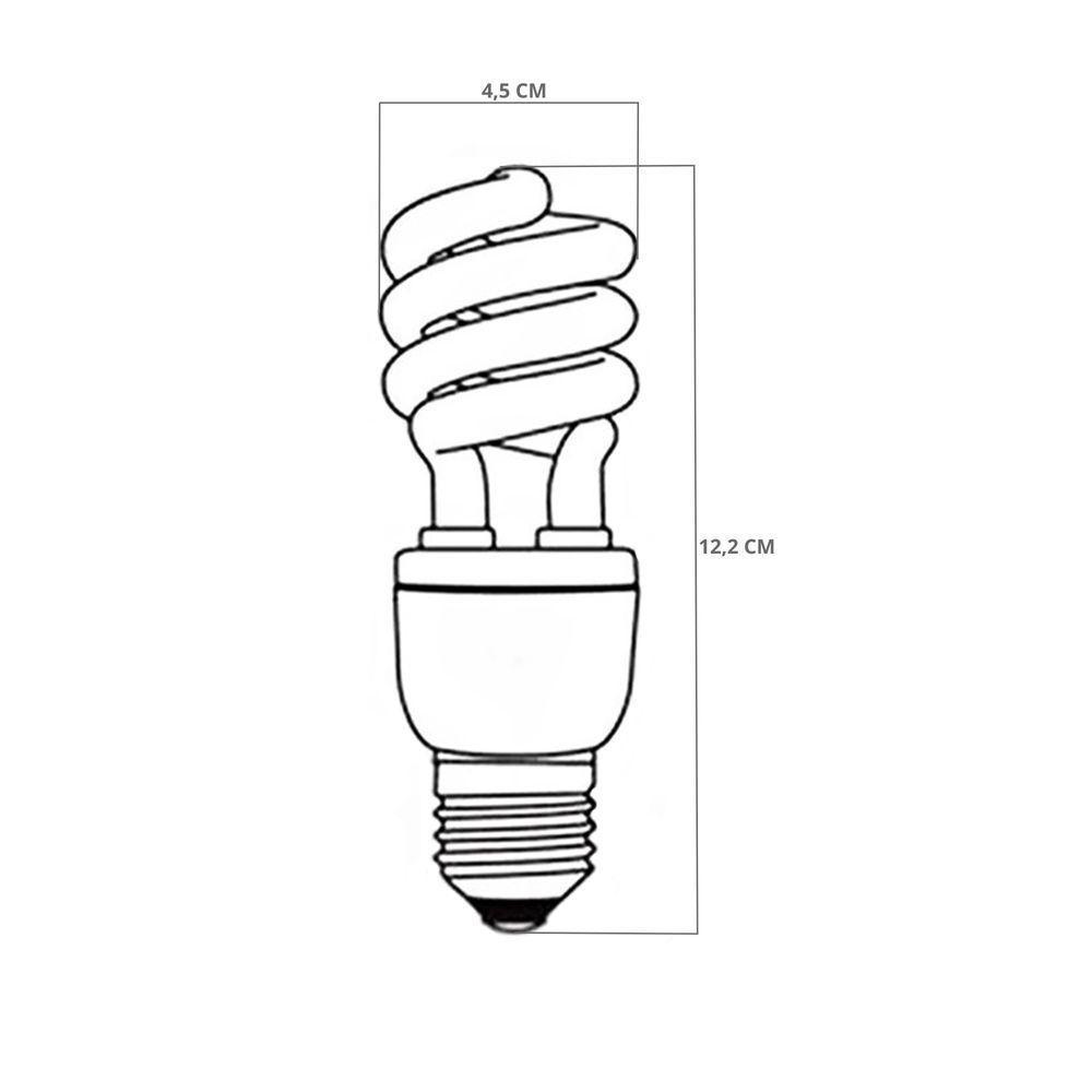 Lâmpada Compacta Eletrônica Taschibra Espiral 26w E27 220v Vermelha - 2