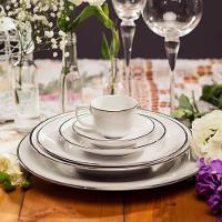 Jogo De Pratos Sobremesa Em Porcelana Flamingo Com 6 Peças 22cm Oxford Isabel - 2