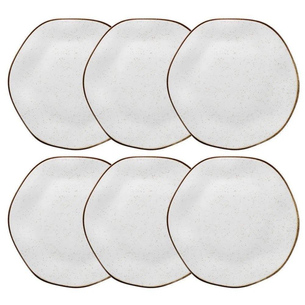 Conjunto De Pratos Rasos 06 Peças Ryo Maresia Oxford - 1