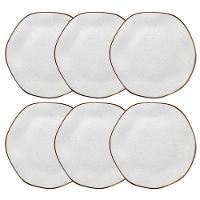 Conjunto De Pratos Rasos 06 Peças Ryo Maresia Oxford - 1