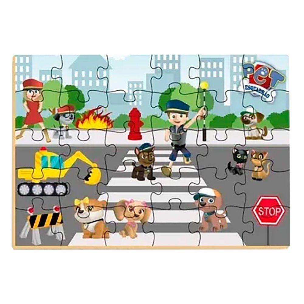 Quebra Cabeça Esquadrão Pet Madeira - 30 Pçs - 510 - Brincadeira De Criança - 1