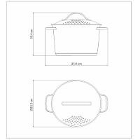 Espagueteira Allegra 20 Cm 4,4 L Em Aço Inox Fundo Triplo - 3