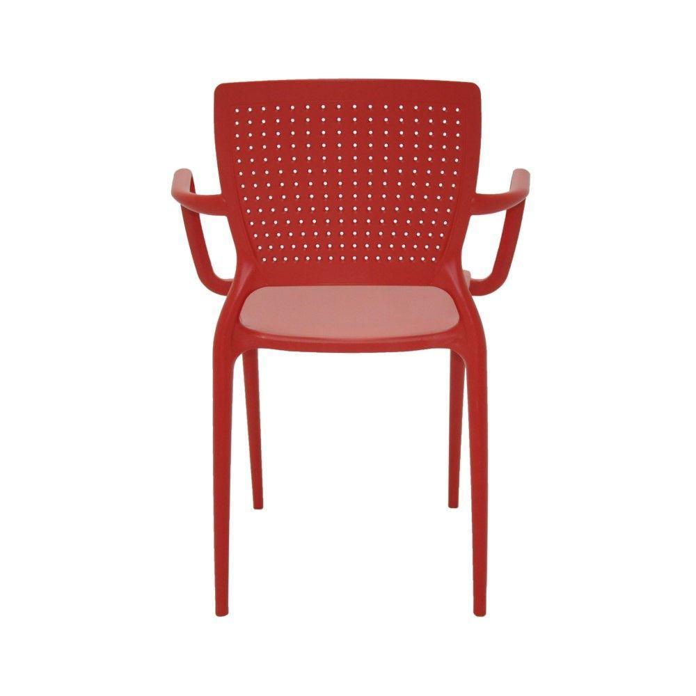 Cadeira Safira Com Braço Vermelha Tramontina 92049/040 - 3