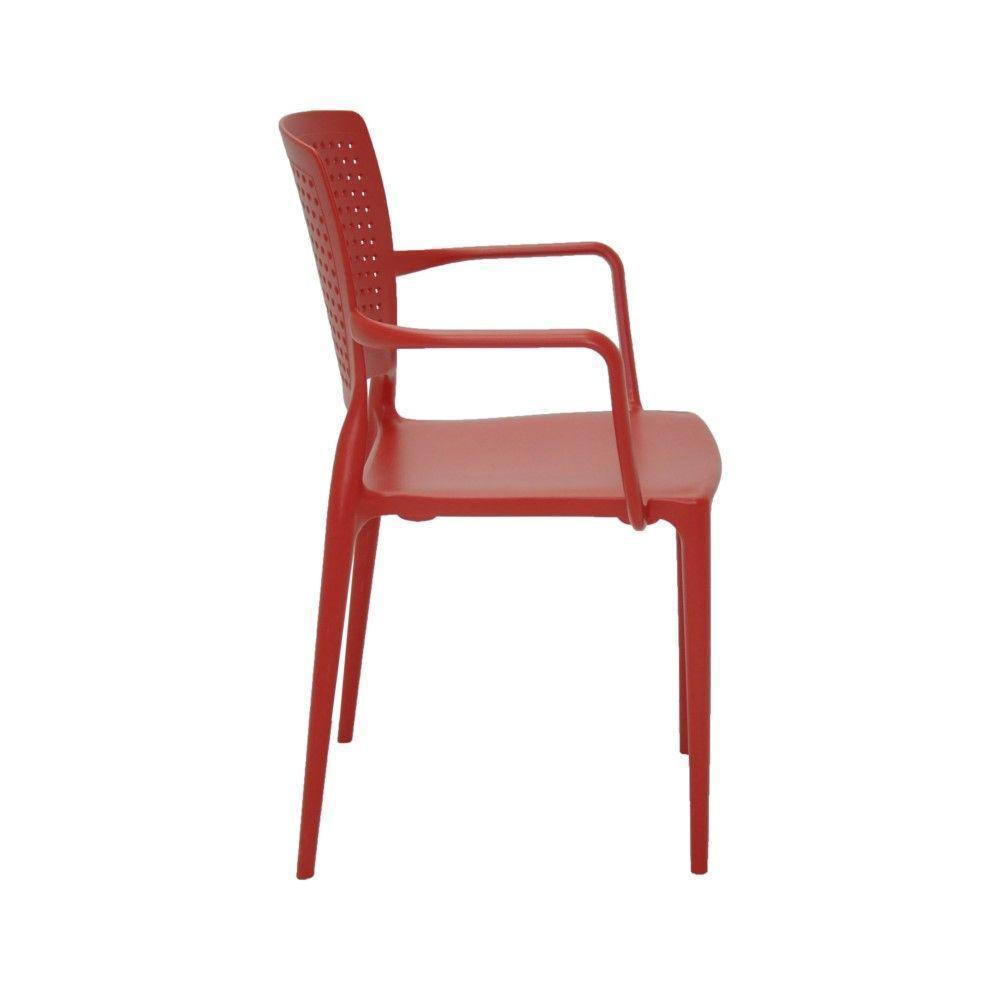 Cadeira Safira Com Braço Vermelha Tramontina 92049/040 - 5