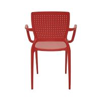 Cadeira Safira Com Braço Vermelha Tramontina 92049/040 - 3