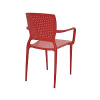 Cadeira Safira Com Braço Vermelha Tramontina 92049/040