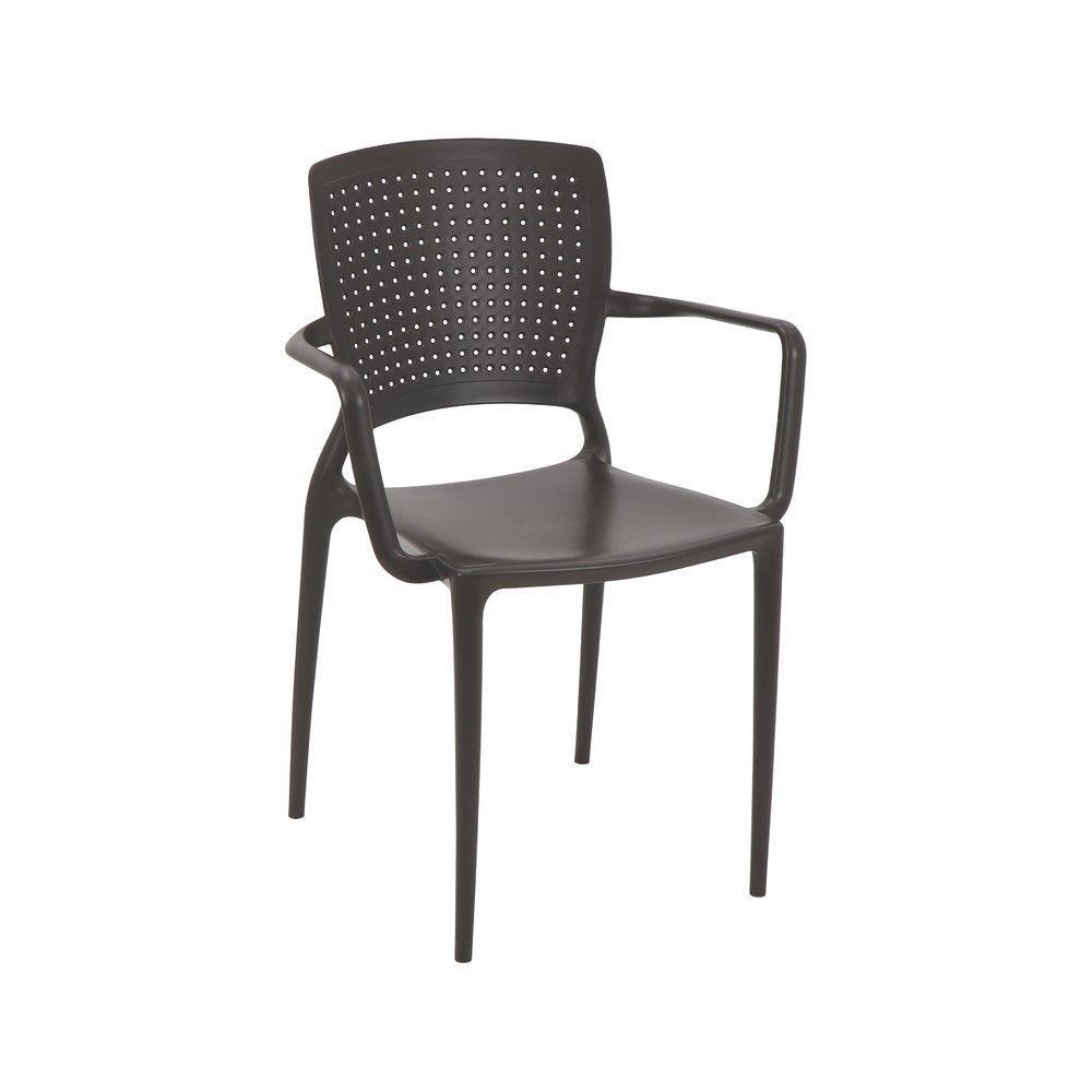 Cadeira Safira Com Braço Marrom Tramontina 92049/109 - 1