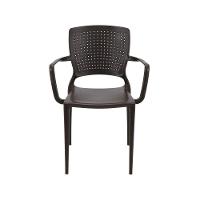 Cadeira Safira Com Braço Marrom Tramontina 92049/109