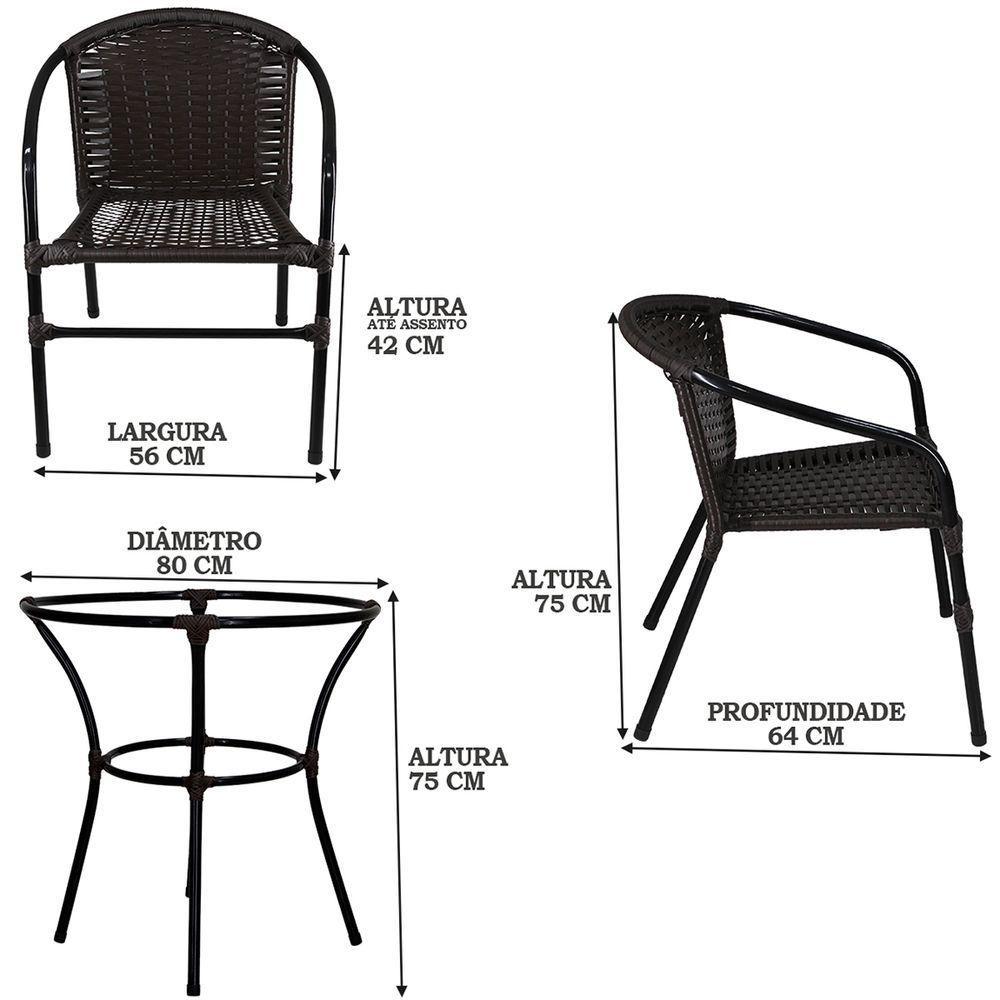 Kit 4 Cadeiras Em Mesa Artesanal Área De Lazer Salinas - 4