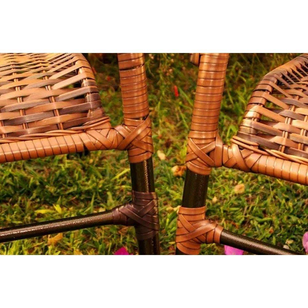 Conj Cadeira Area Externa Chuva Sol Resistente Pedra Ferro - 3