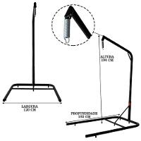 Suporte Preto Mola E Mosquetão Balanço Suspenso Ninho - 2