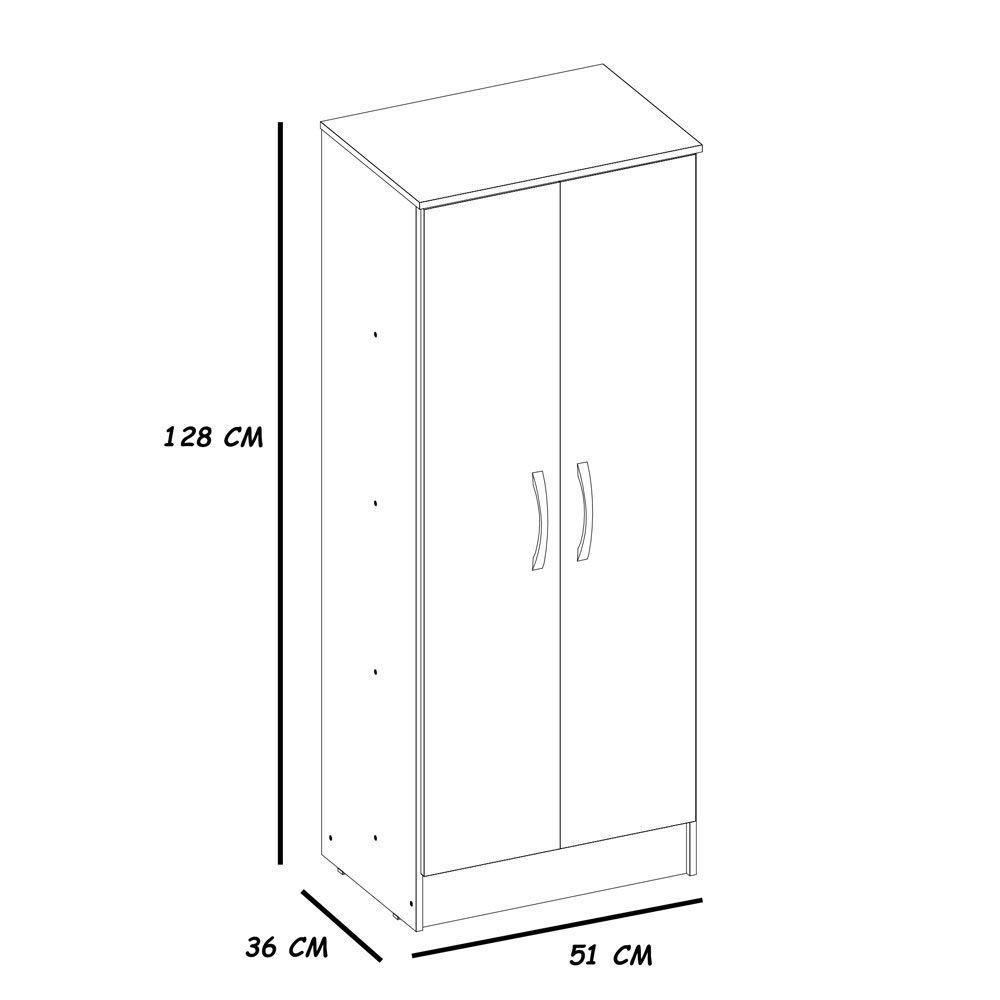 Armário Multiuso 2 Portas Viena Branco 21270 Demóbile - 2