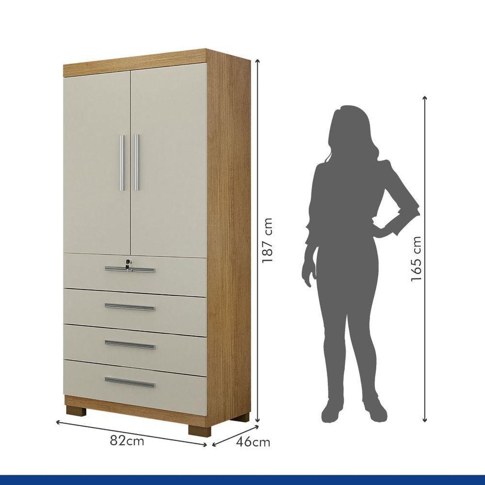 Armário Multiuso Camiseiro 4 Gavetas Verona Valdemoveis - 3