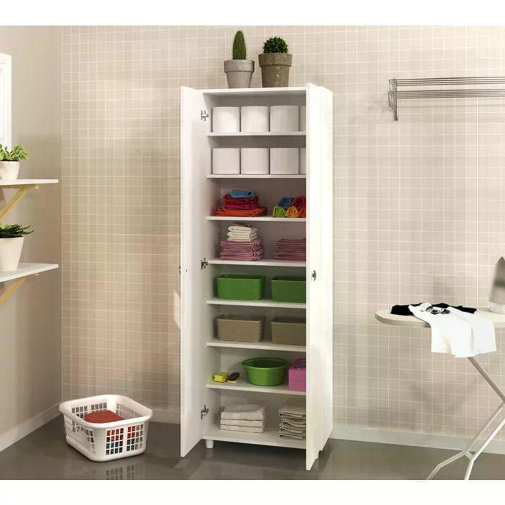 Armario Multiuso 2 Portas 7 Prateleiras Am3108 Branco - 3