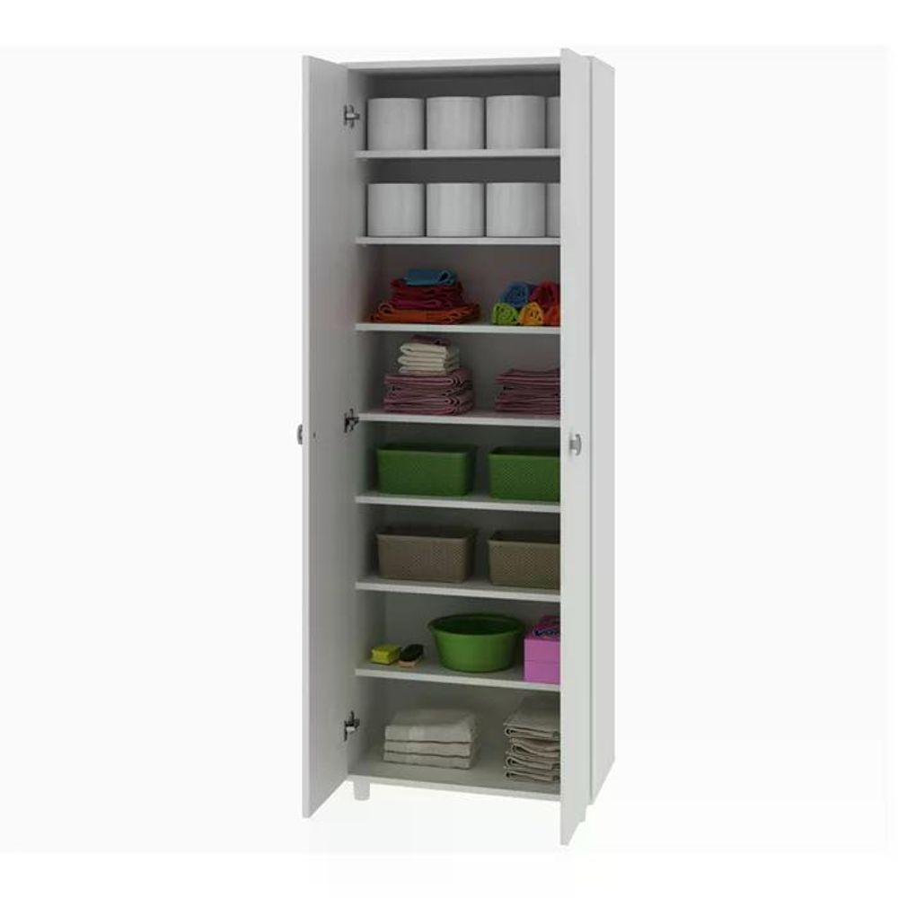 Armario Multiuso 2 Portas 7 Prateleiras Am3108 Branco - 7