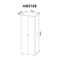 Armario Multiuso 2 Portas 7 Prateleiras Am3108 Branco - 5