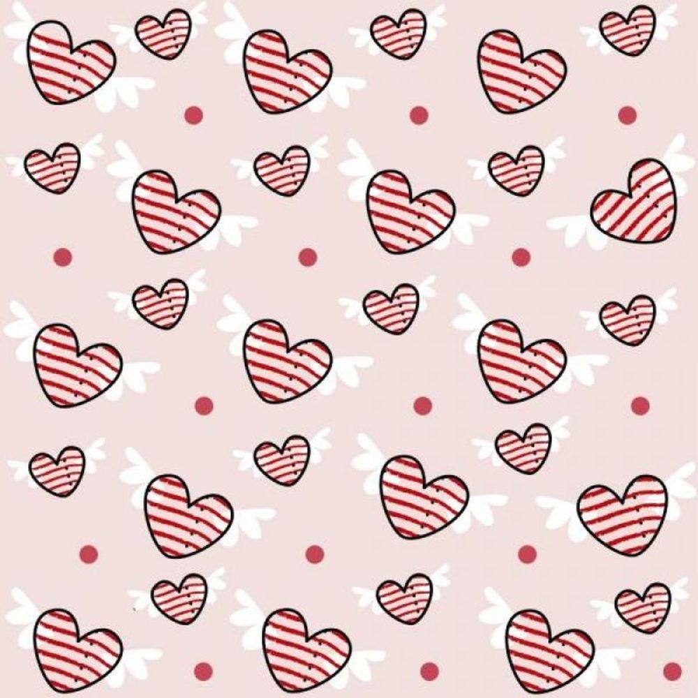 Papel De Parede Kids Corações Com Asas - 4