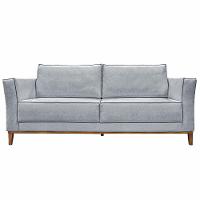 Sofá 2 Lugares 190cm Pés Em Madeira Tarantino Cinza Rústico