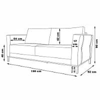 Sofá 2 Lugares 190cm Pés Em Madeira Tarantino Cinza Rústico - 9