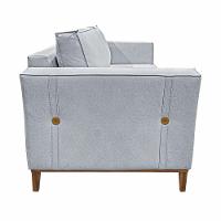 Sofá 2 Lugares 190cm Pés Em Madeira Tarantino Cinza Rústico - 10