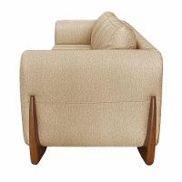 Sofá Decorativo 3 Lugares 250cm Pés Em Madeira Buzz Bege - 3