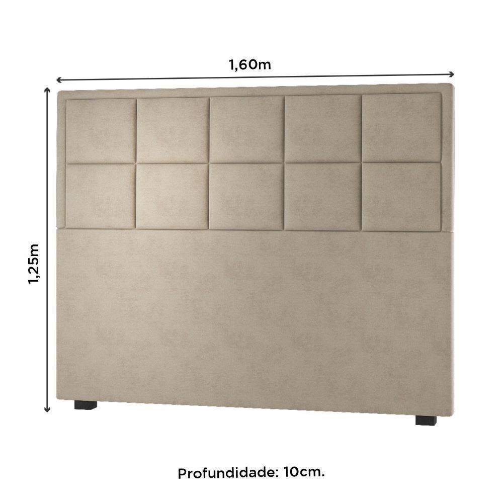 Cabeceira P/Cama Box Queen Veludo Pastel Malibu Pastel - 2