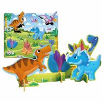 Quebra-Cabeça 3D - Dino Aventura - Madeira - 2648 - Brincadeira De Criança - 1